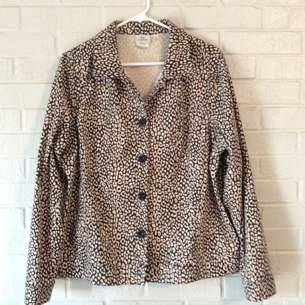 Hot Cotton Shirt Jacket Long Sleeves Printed Shacket‎